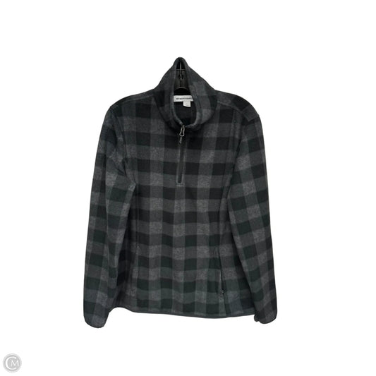 Jacket Fleece By Amazon Essentials In Black & Grey, Size: L
