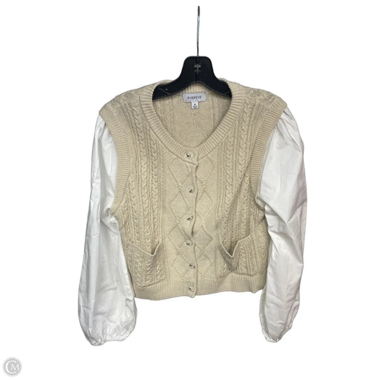 Top Long Sleeve By Evereve In Beige, Size: M