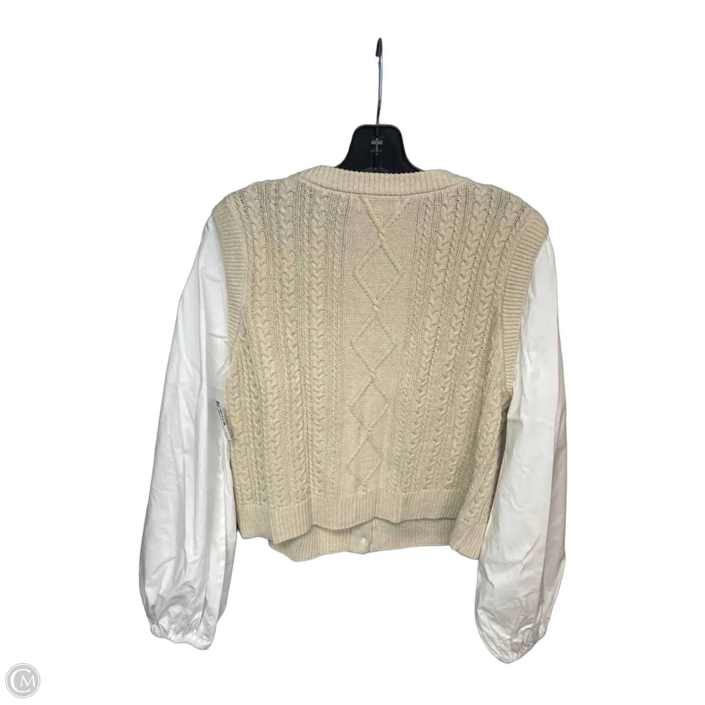 Top Long Sleeve By Evereve In Beige, Size: M