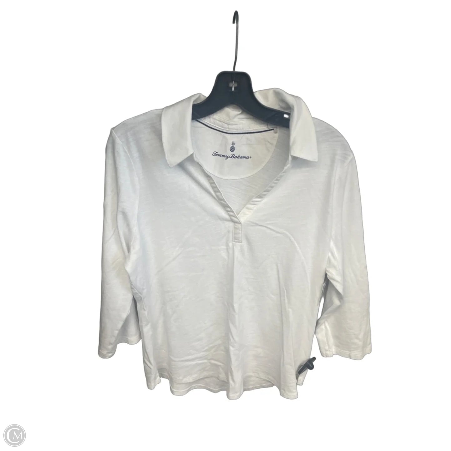 Top 3/4 Sleeve By Tommy Bahama In White, Size: M