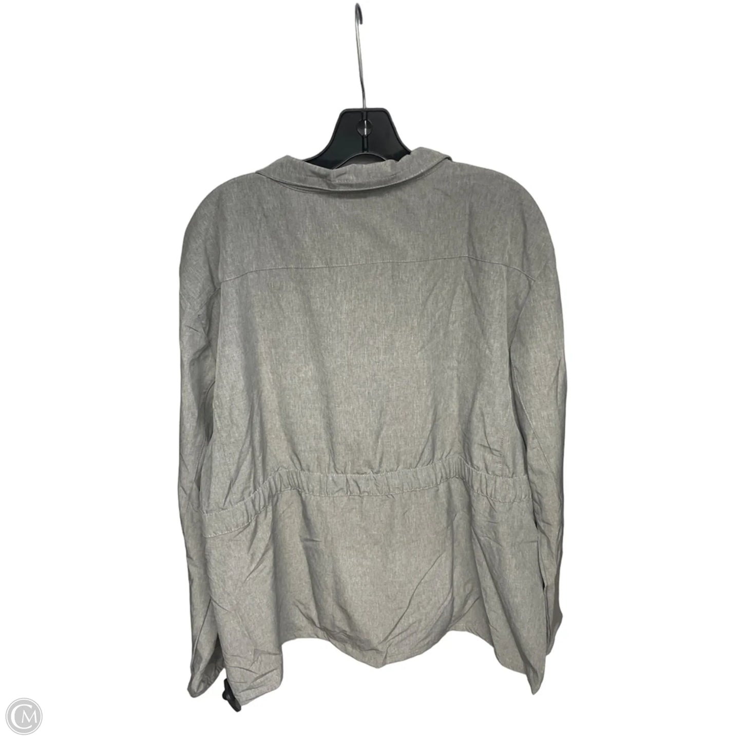 Jacket Windbreaker By Hang Ten In Grey, Size: Xxl