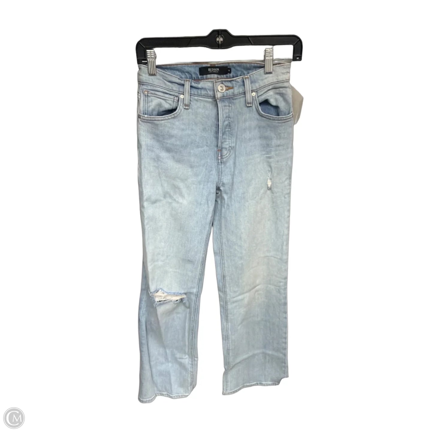 Jeans Straight By Hudson In Blue Denim, Size: 0