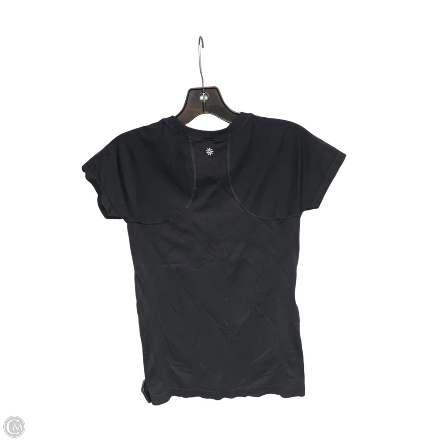 Athletic Top Short Sleeve By Athleta In Black, Size: S