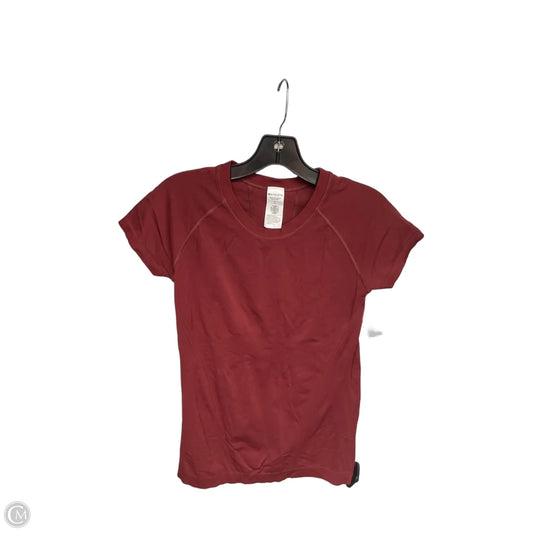 Athletic Top Short Sleeve By Athleta In Red, Size: S