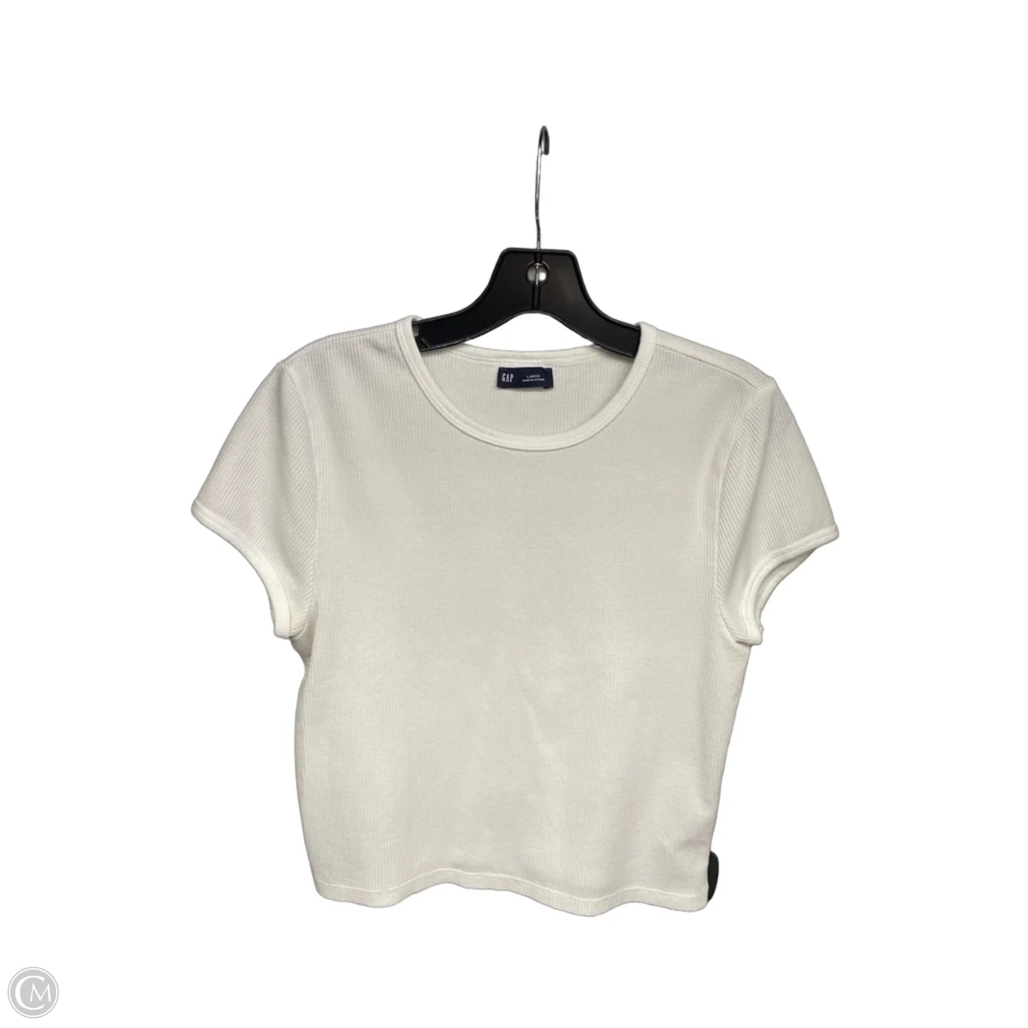 Top Short Sleeve Basic By Gap In White, Size: L