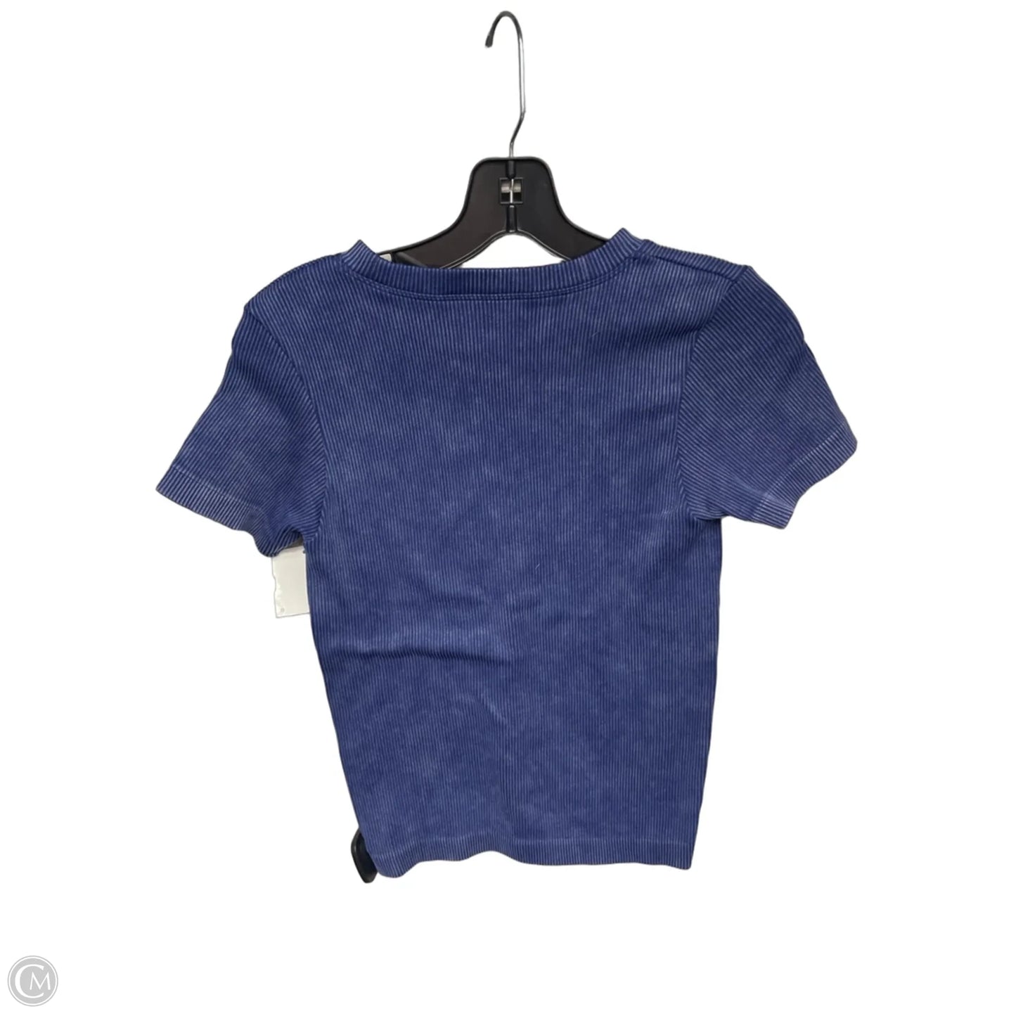 Top Short Sleeve Basic By Moa Moa In Blue, Size: L