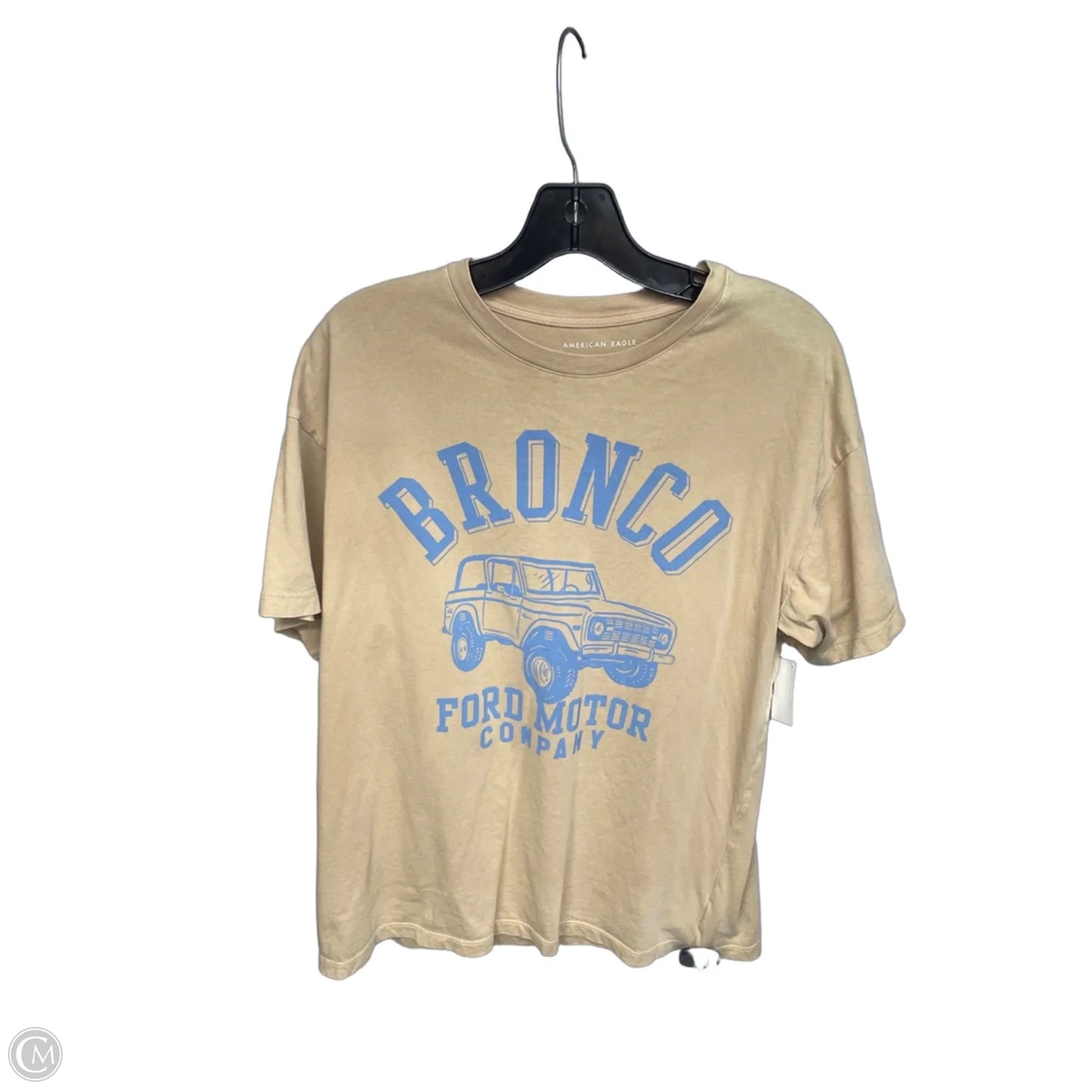 Top Short Sleeve Basic By American Eagle In Brown, Size: Xs