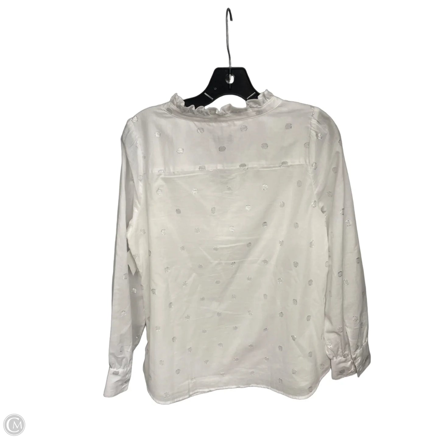 Top Long Sleeve By Talbots In White, Size: M