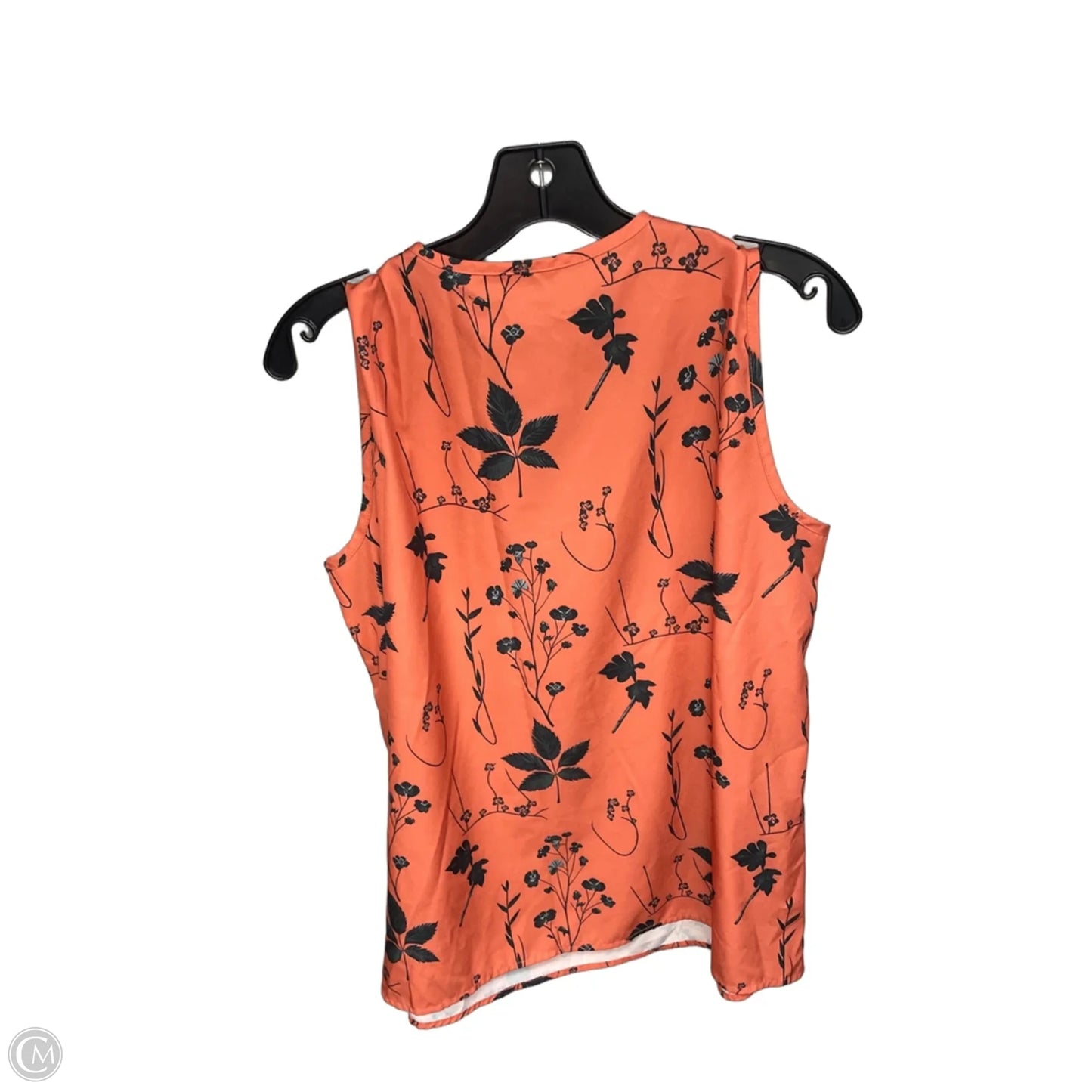 Top Sleeveless By Clothes Mentor In Black & Orange, Size: Large