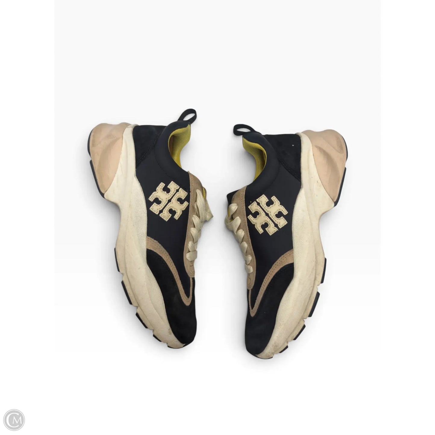 Shoes Designer By Tory Burch In Black & Cream, Size: 7