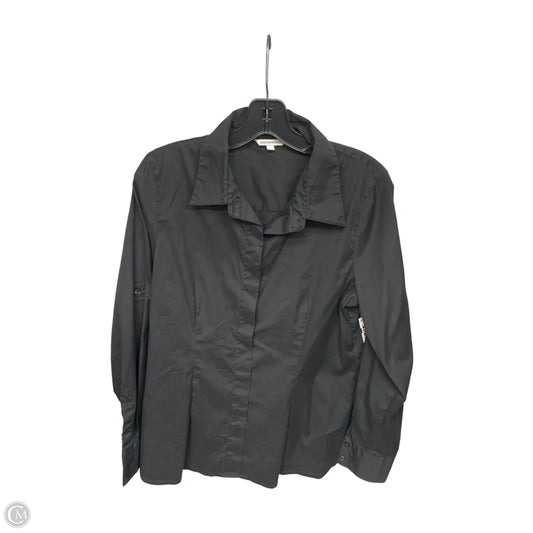 Top Long Sleeve By Boston Proper In Black, Size: 16