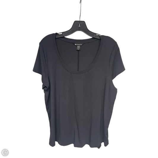 Top Short Sleeve By Athleta In Black, Size: L