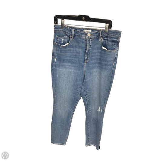 Jeans Skinny By Loft In Blue Denim, Size: 14