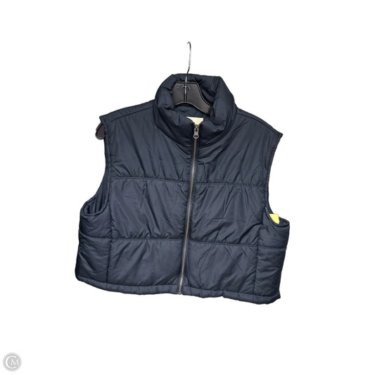 Vest Puffer & Quilted By Thread And Supply In Blue, Size: M
