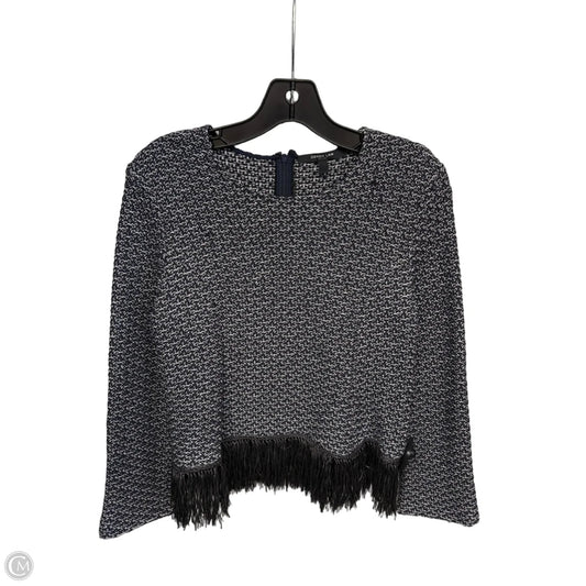 Top Long Sleeve Designer By Derek Lam In Blue & White, Size: 6