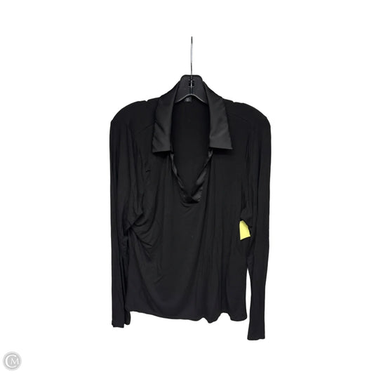 Top Long Sleeve By Halogen In Black, Size: Xl