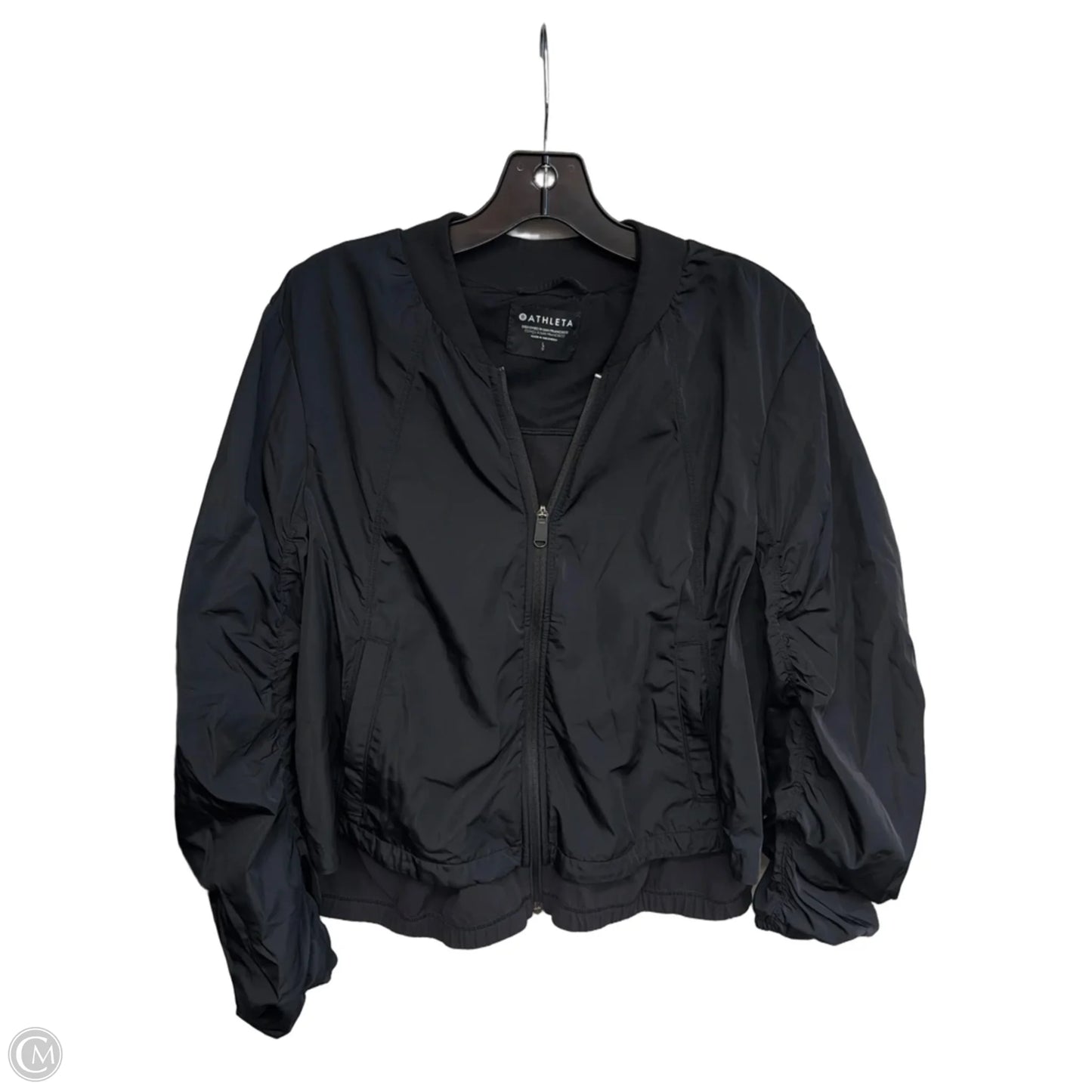 Athletic Jacket By Athleta In Black, Size: L