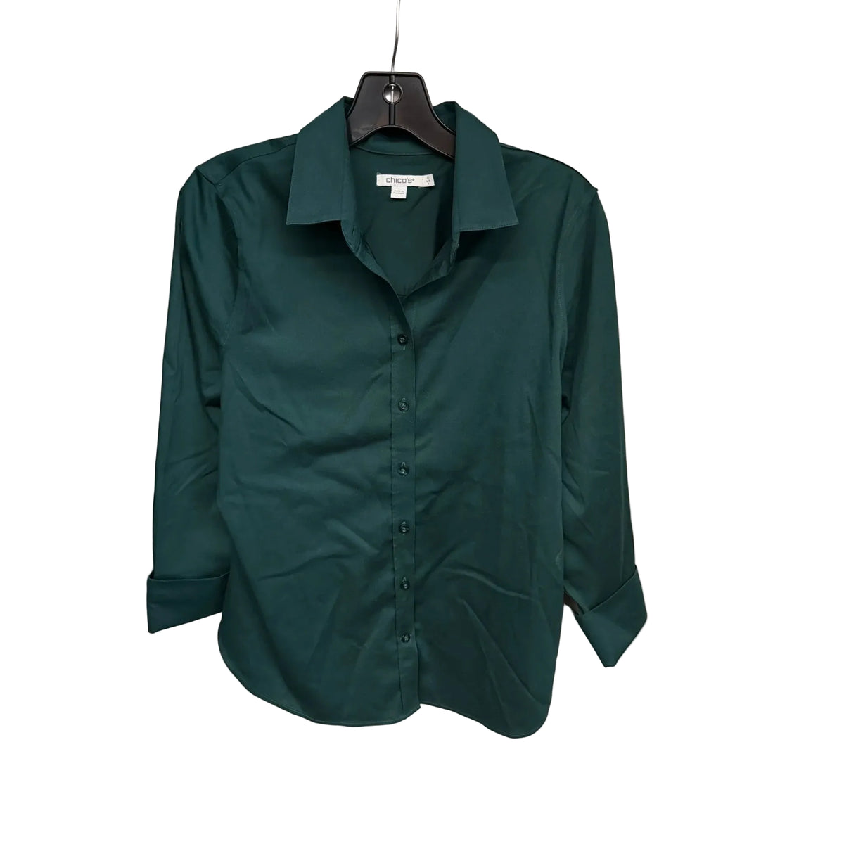 Top Long Sleeve By Chicos In Green, Size: 4