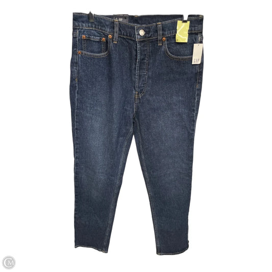 Jeans Straight By Gap In Blue Denim, Size: 8l