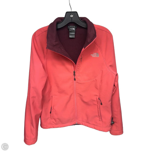 Athletic Jacket By The North Face In Coral, Size: L