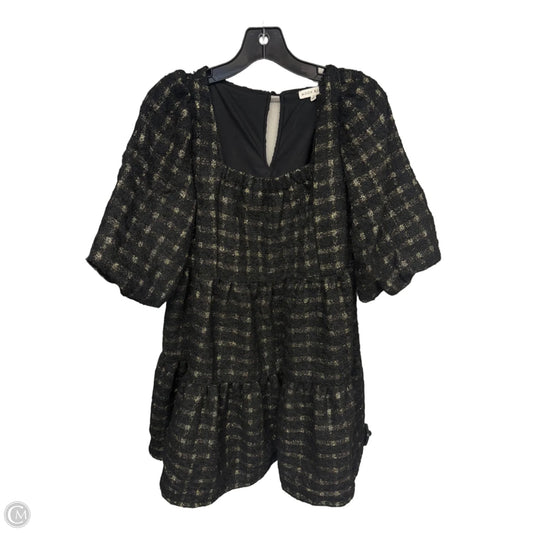 Dress Casual Short By Moon River In Black & Gold, Size: S