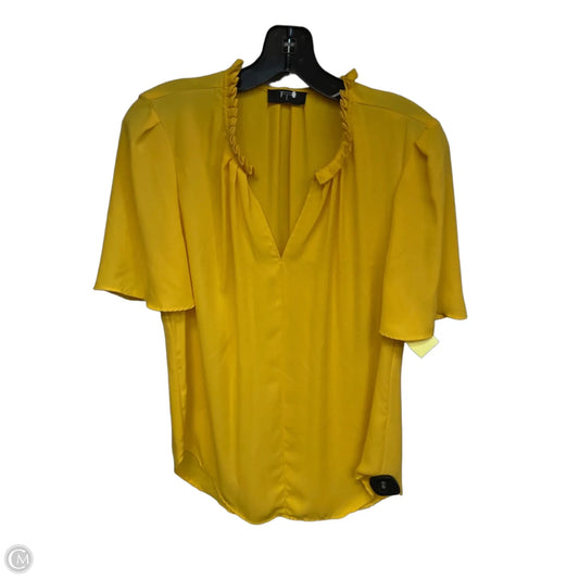 Top Short Sleeve By Tahari In Yellow, Size: Xs