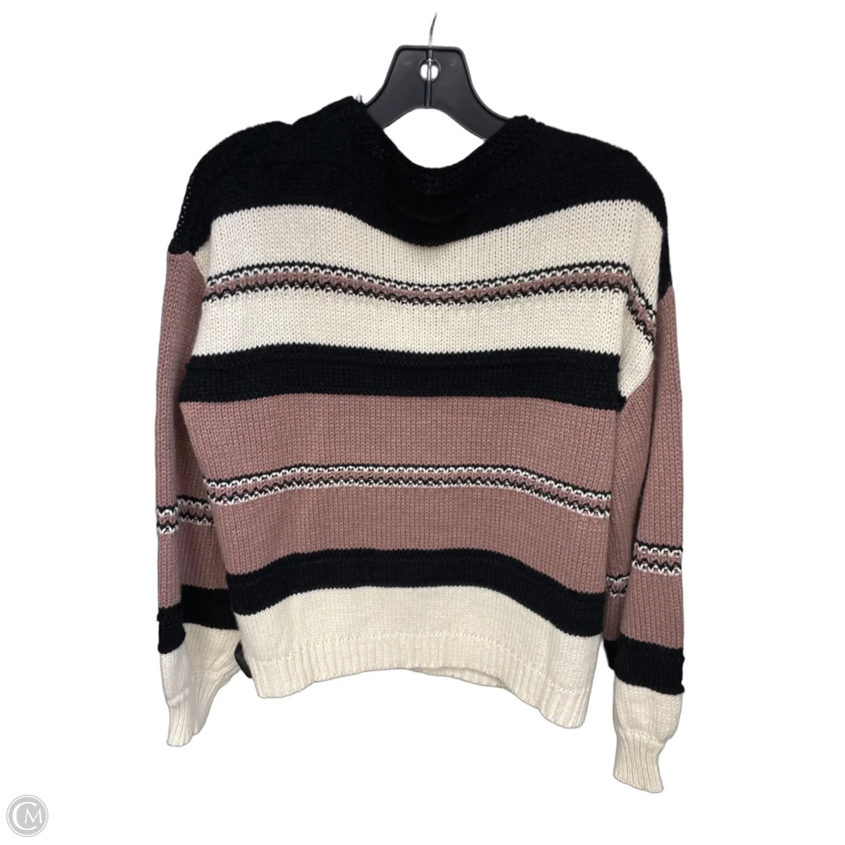 Sweater By Clothes Mentor In Striped Pattern, Size: M