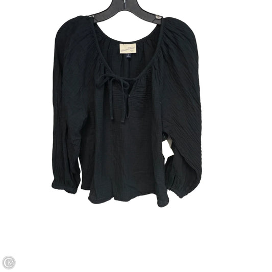 Top Long Sleeve By Universal Thread In Black, Size: M