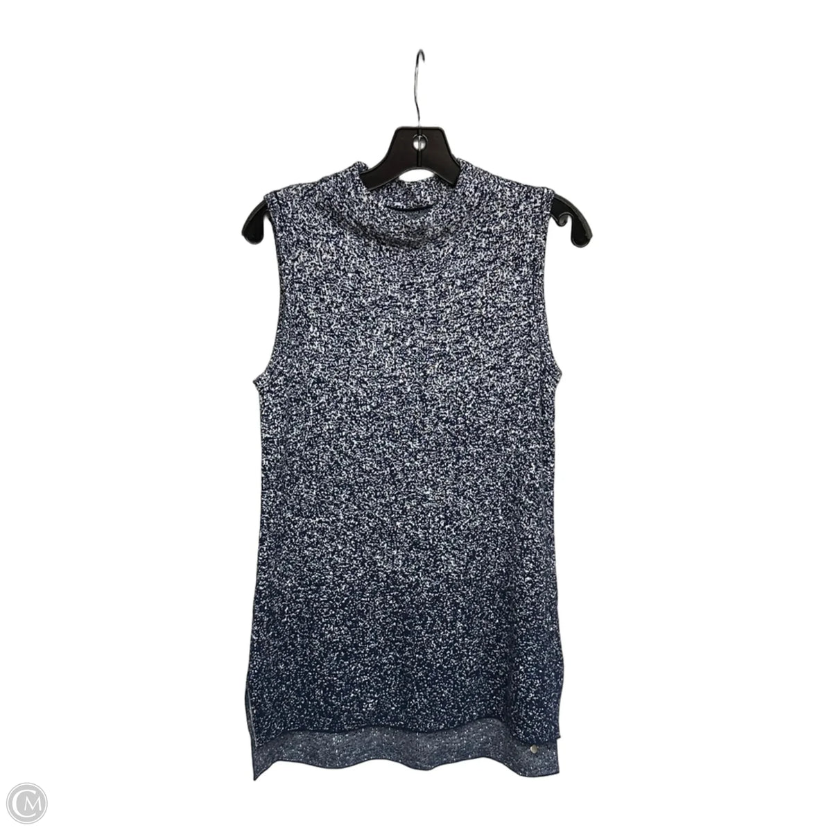 Tunic Sleeveless By Chicos In Blue & White, Size: M