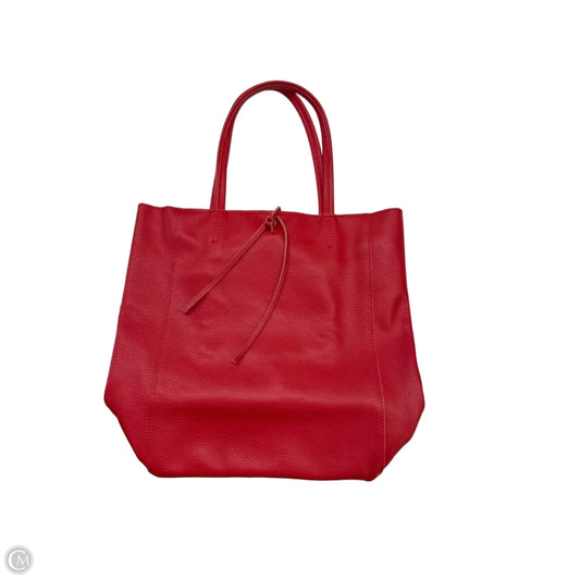 Tote Leather By Clothes Mentor, Size: Medium
