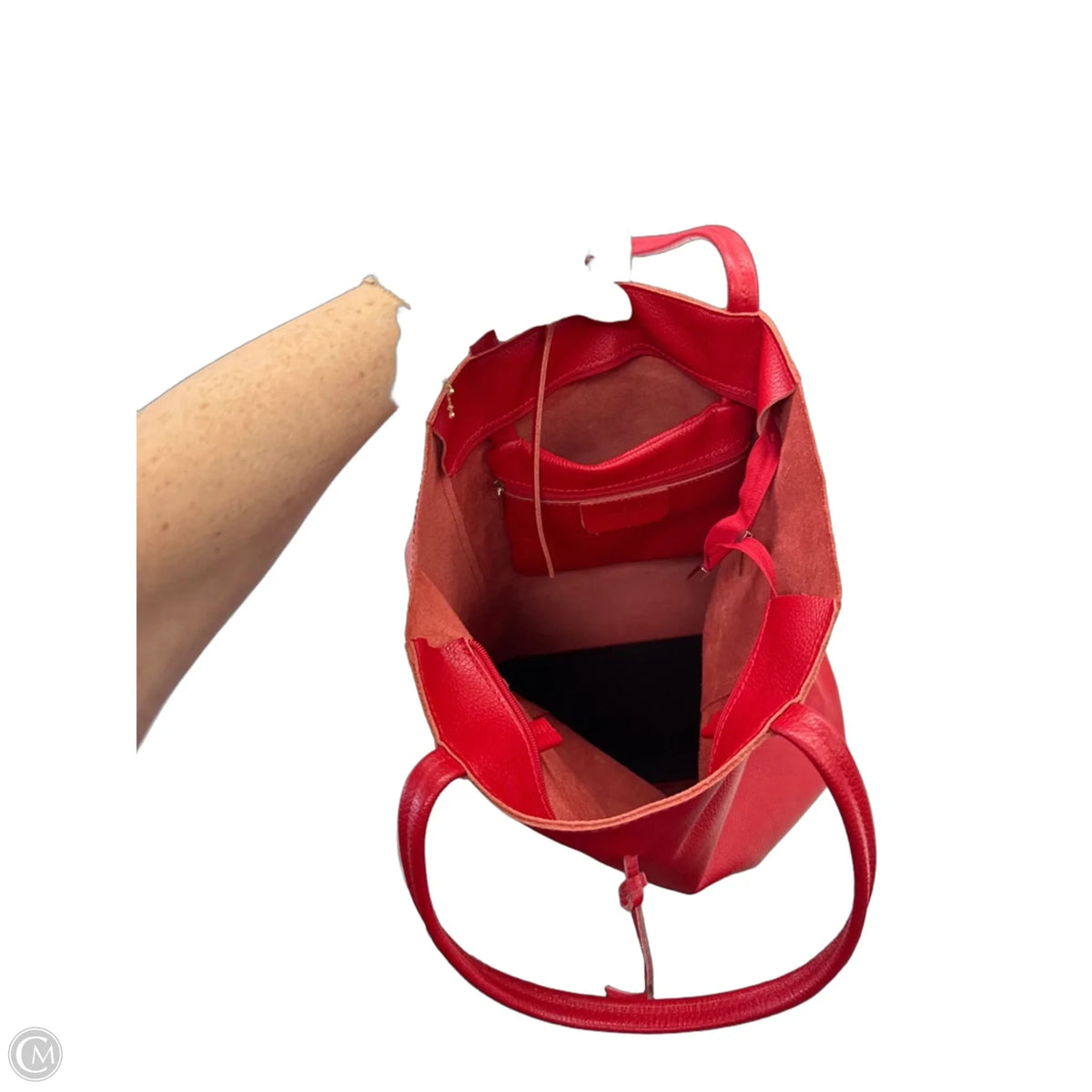 Tote Leather By Clothes Mentor, Size: Medium