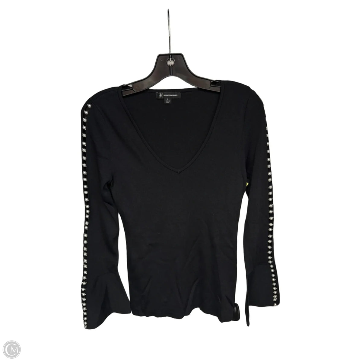 Top Long Sleeve By Inc In Black, Size: S