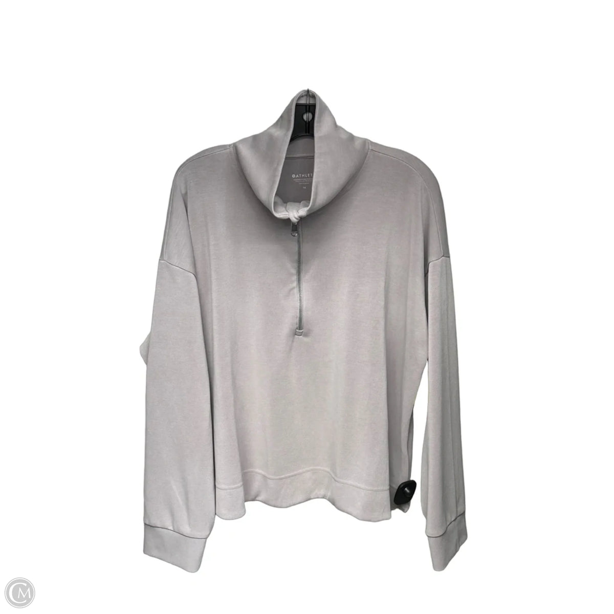 Athletic Sweatshirt Collar By Athleta In Grey, Size: 1x