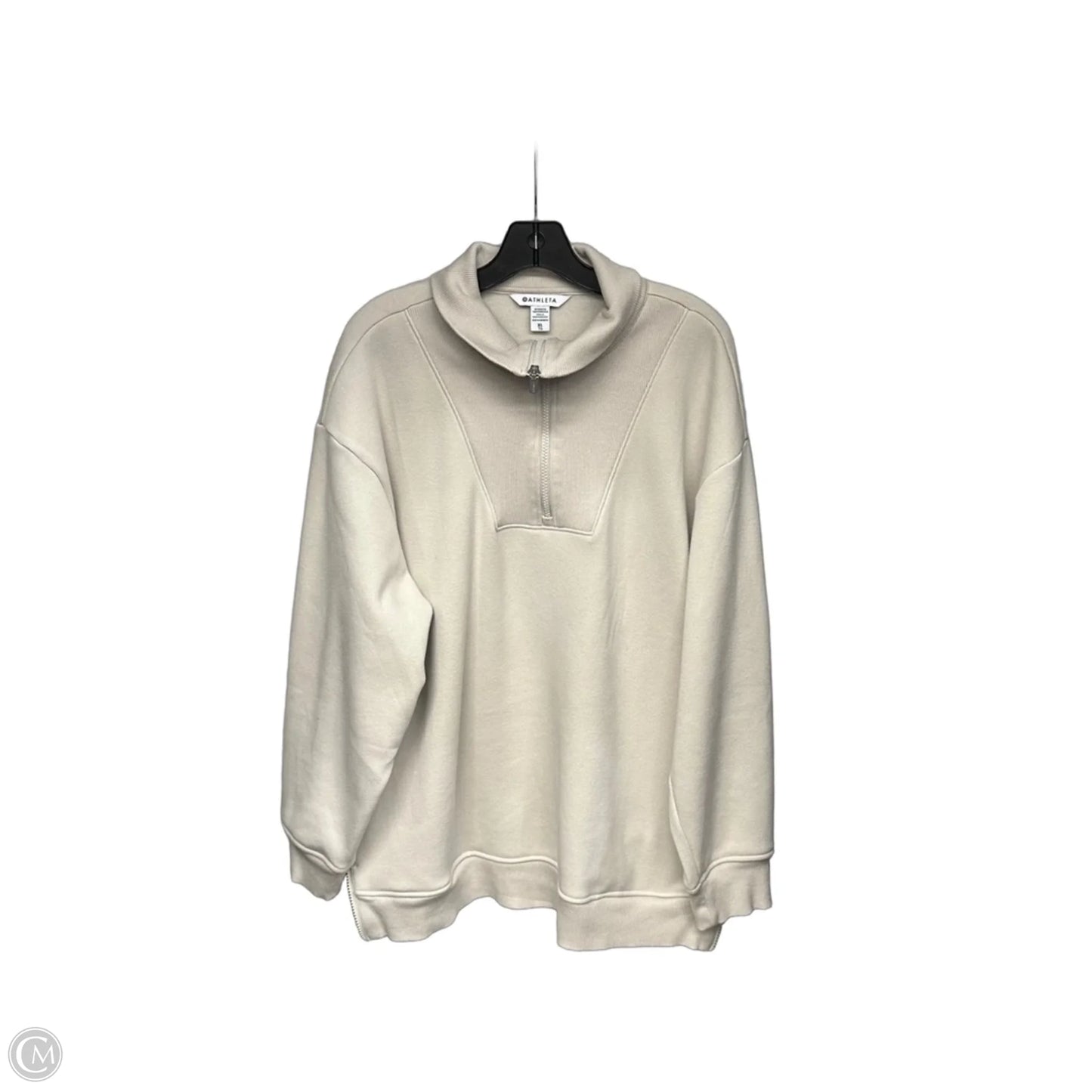 Sweatshirt Collar By Athleta In Beige, Size: Xl