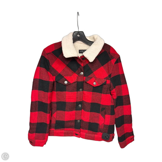 Jacket Other By Love Tree In Black & Red, Size: S