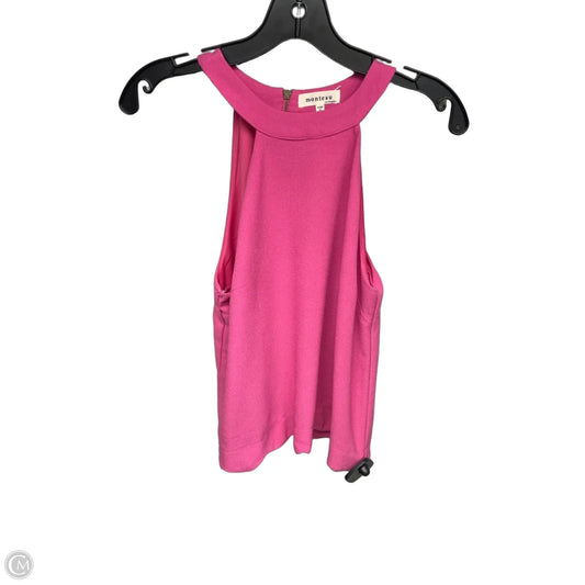 Top Sleeveless By Monteau In Pink, Size: S