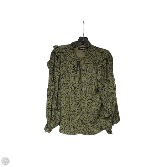 Top Long Sleeve By Sugar Lips In Black & Green, Size: Xs