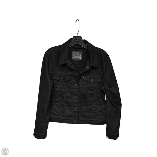 Jacket Denim By Levis In Black, Size: M