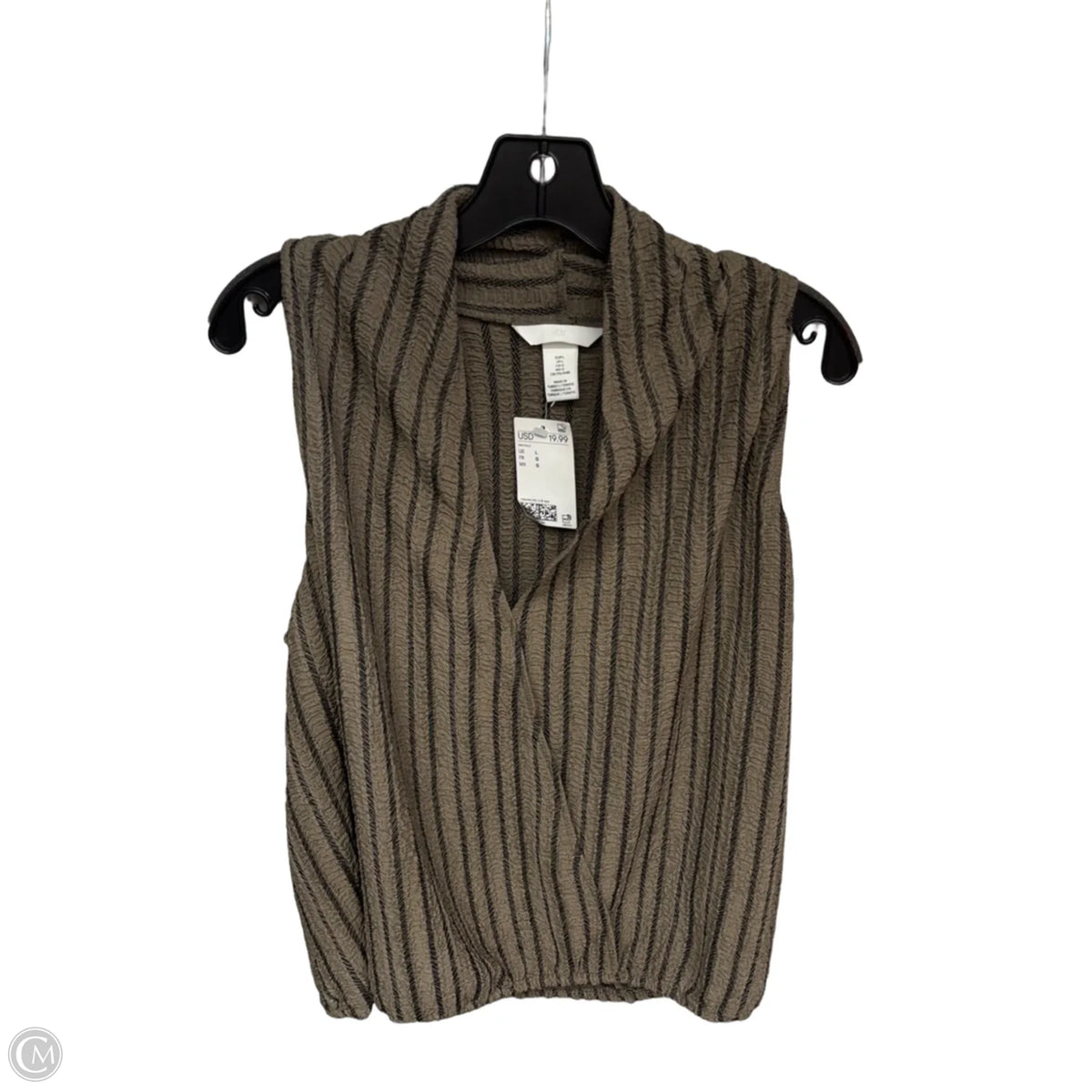 Top Sleeveless By H&m In Brown, Size: L