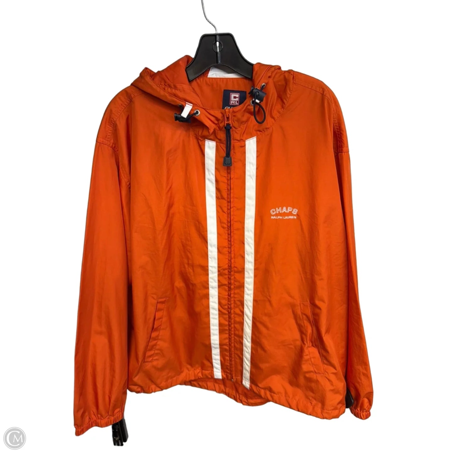 Athletic Jacket By Chaps In Orange, Size: M
