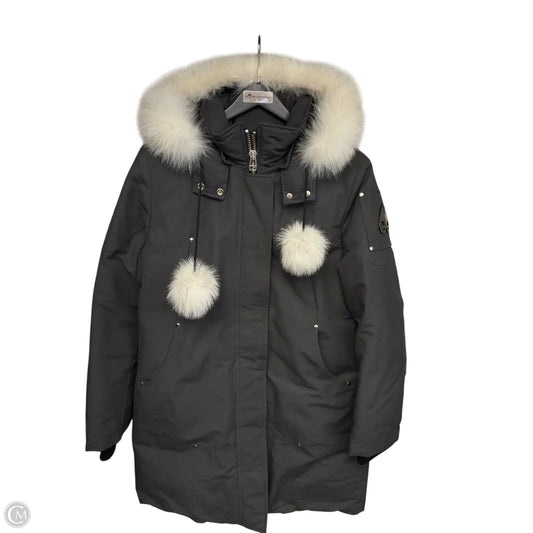 Designer Jacket Puffer & Quilted By Moose Knuckles In Black, Size: Xl