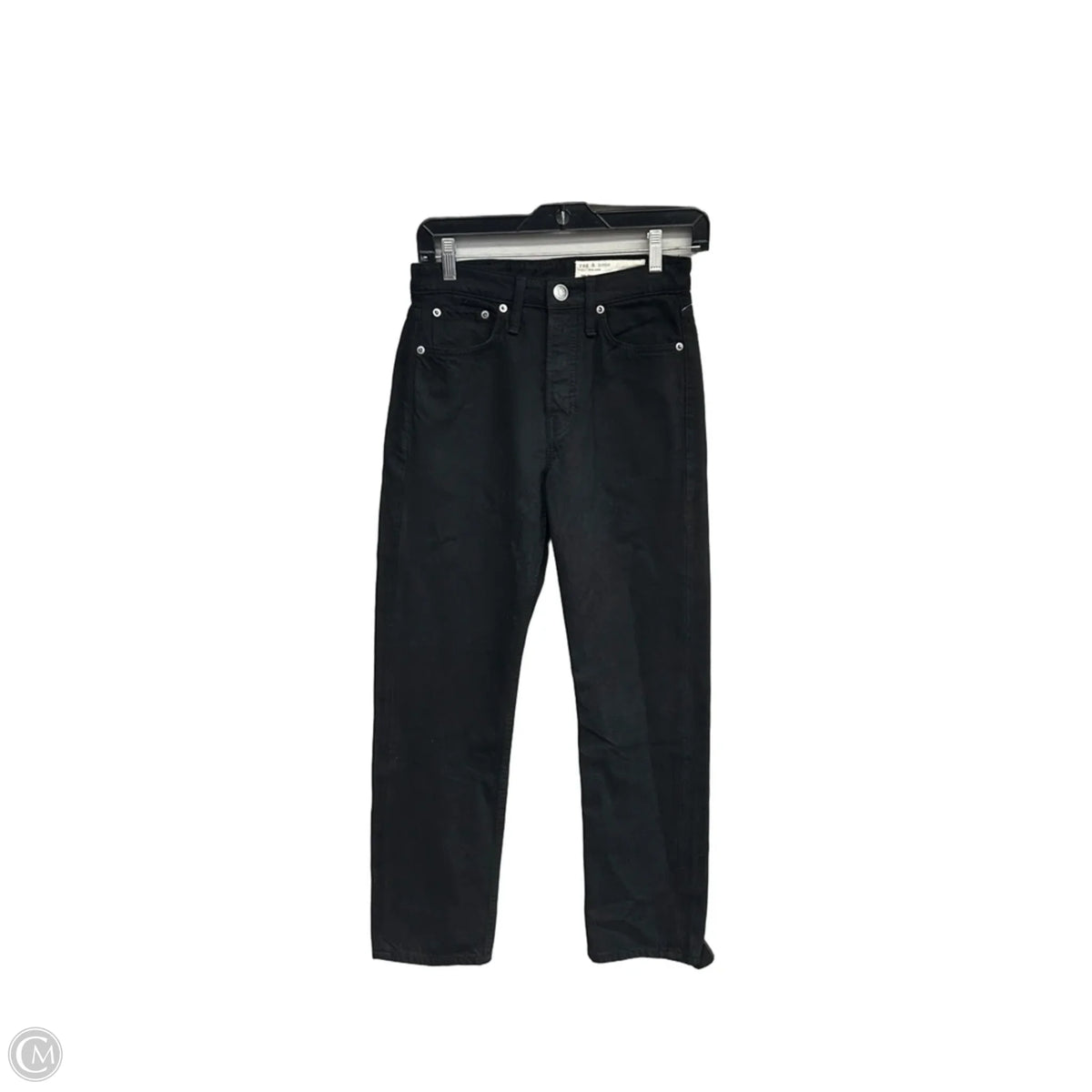 Jeans Straight By Rag And Bone In Black, Size: 0