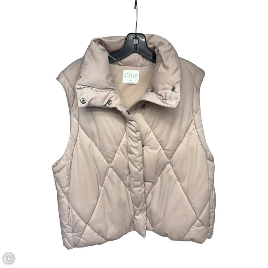 Vest Puffer & Quilted By Stylus In Pink, Size: Xl