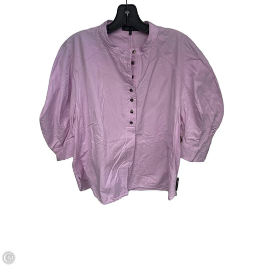 Top 3/4 Sleeve By Zara In Pink, Size: M