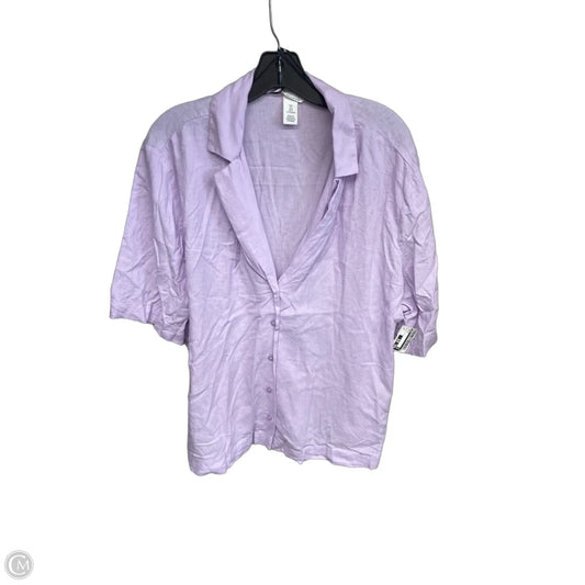 Top Short Sleeve By H&m In Purple, Size: L