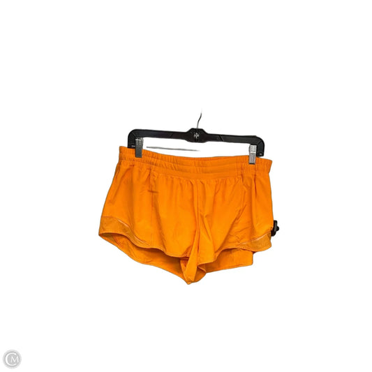 Athletic Shorts By Lululemon In Orange, Size: 14