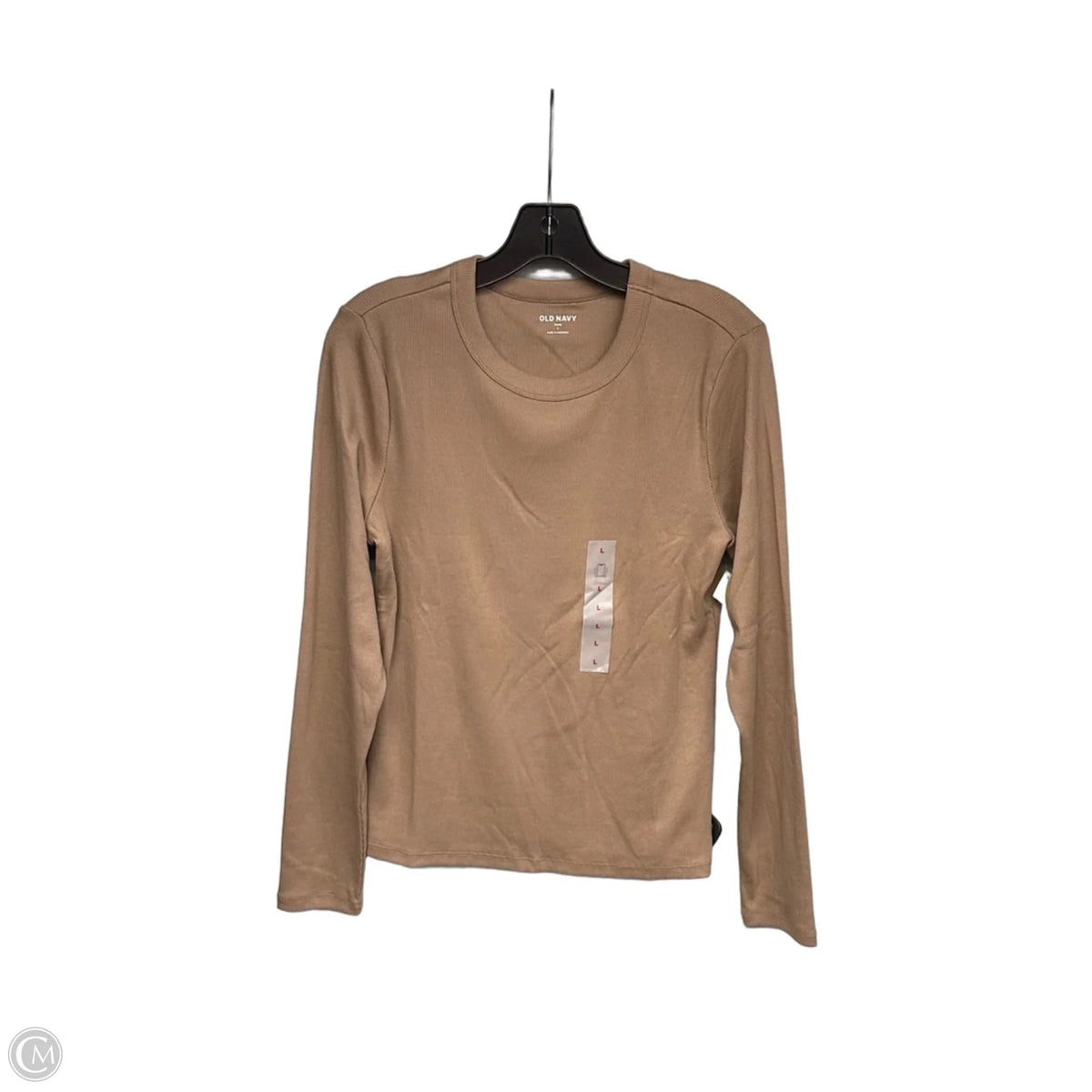 Top Long Sleeve Basic By Old Navy In Brown, Size: L