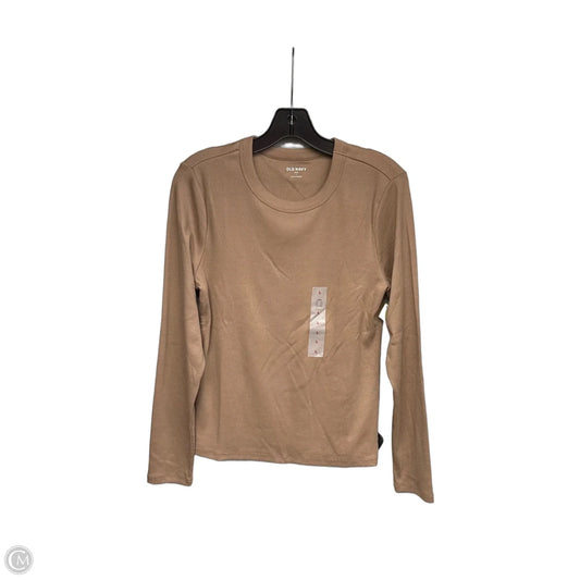 Top Long Sleeve Basic By Old Navy In Brown, Size: L