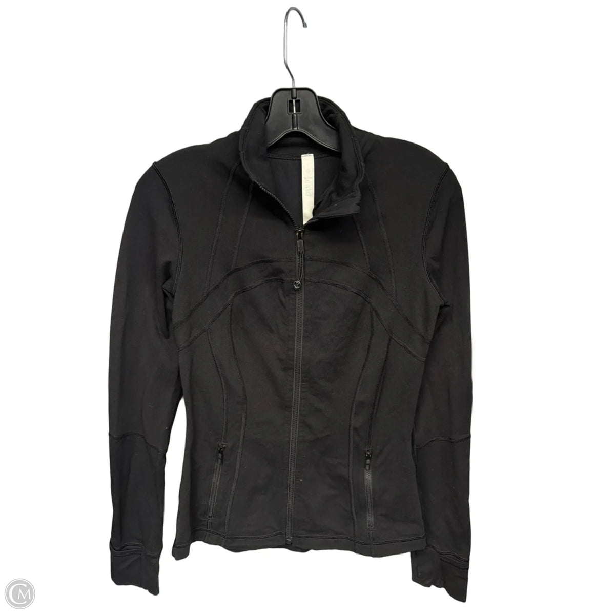 Athletic Jacket By Lululemon In Black, Size: 6