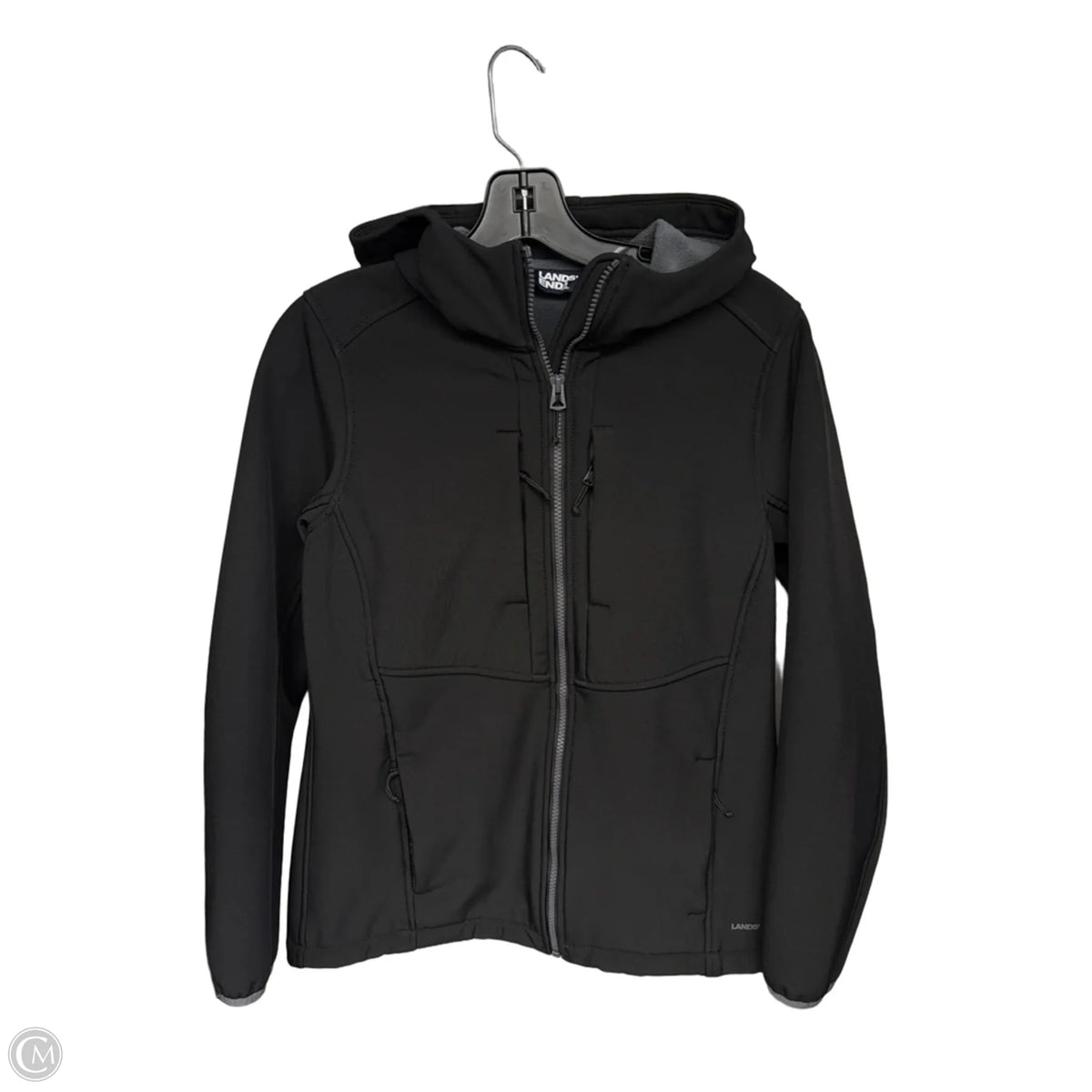 Athletic Jacket By Lands End In Black, Size: S